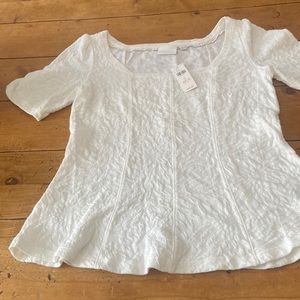 NWT perfect white top from Anthropologie, size Small